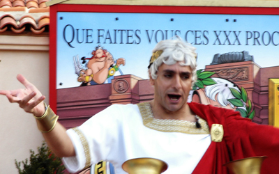 Inauguration du Défi de César au Parc Astérix