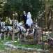 Carrosse nuptial dans le cimetière de la maison hantée à Nigloland