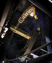 L'intérieur du shuttle loop Psyké Underground à Walibi Belgium